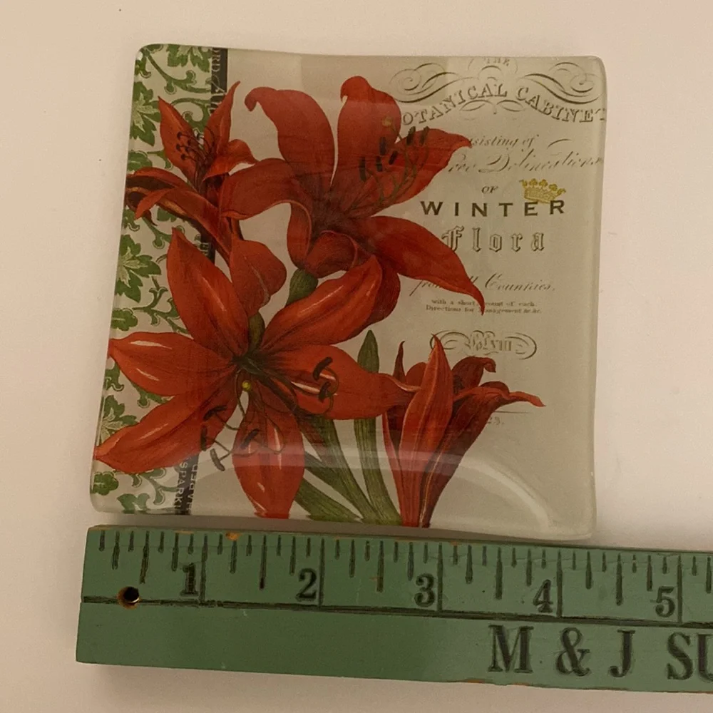 ❌Donated❌Small “Winter Botanical” Dish - Picture 2 of 8